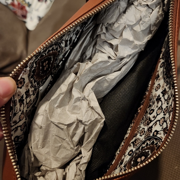 Vera Bradley Brown Leather Gallatin Mocha Purse - Picture 8 of 9